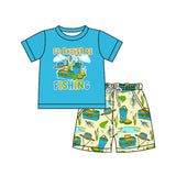 I'd rather be fishing top shorts kids boys clothing
