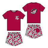 leopard football print kids boys summer clothes