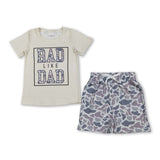 Short sleeves rad like dad top grey camo shorts boys outfits