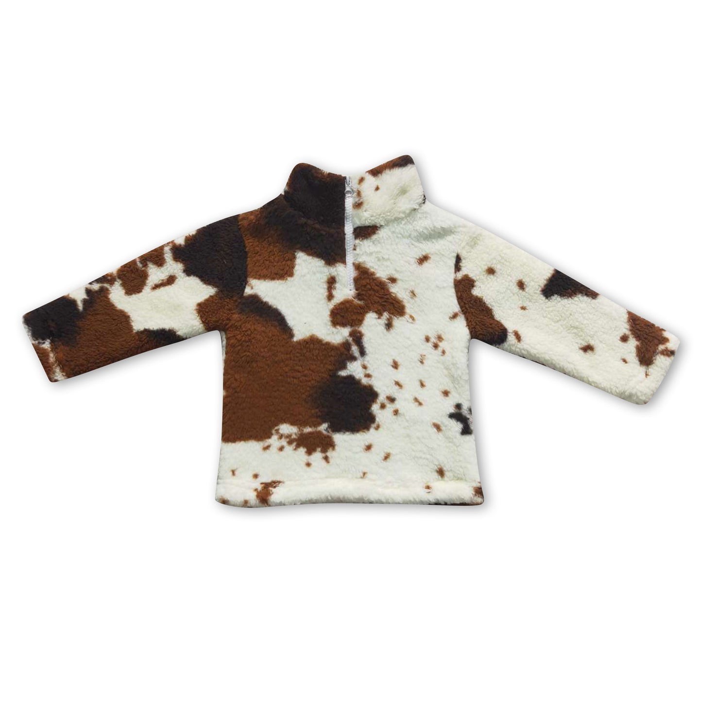 Cow print long sleeves winter clothes kids pullover