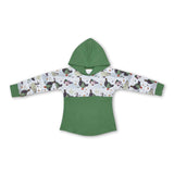 Duck green long sleeves kids hunting hoodie