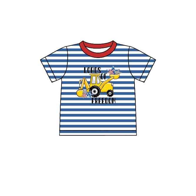 Loads of freedom stripe boys 4th of july shirt