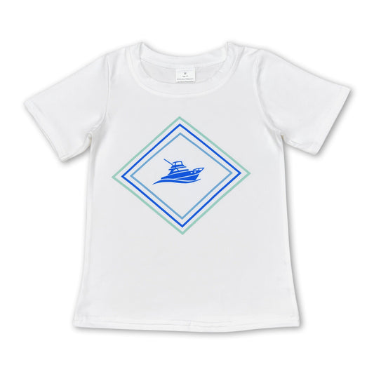 Short sleeves boat boys summer shirt