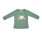 Long sleeves duck pumpkin kids boys fall shirt
