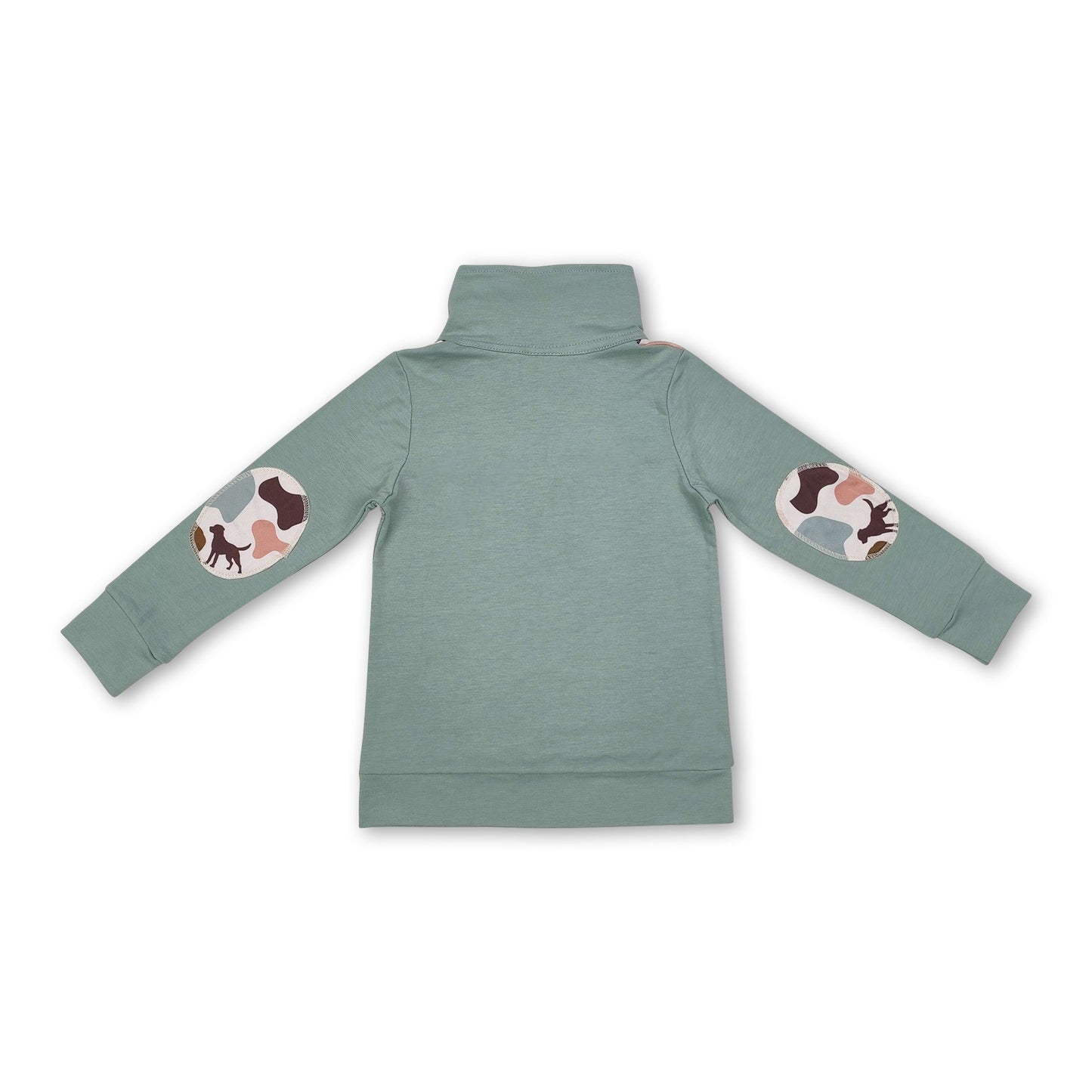 Long sleeves duck dog camo kids boys zipper pullover