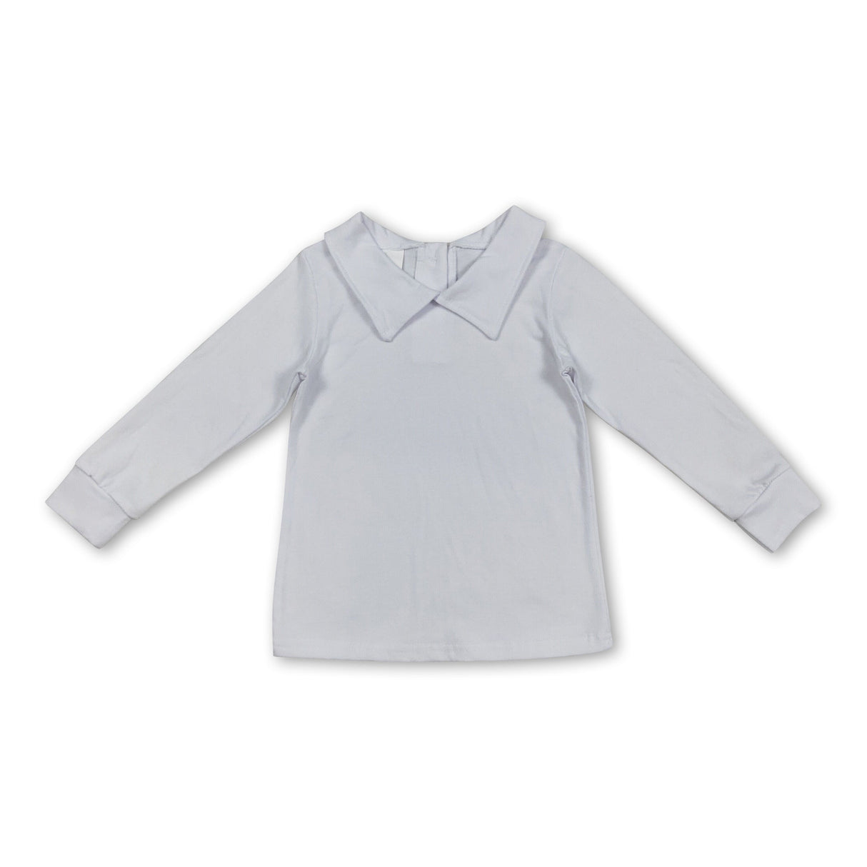 White cotton long sleeves baby kids shirt