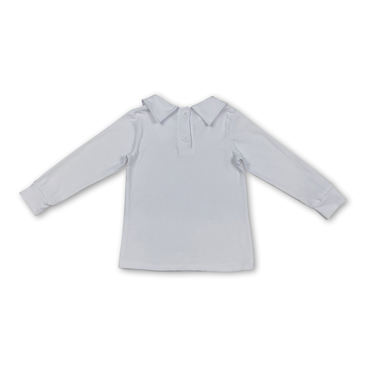 White cotton long sleeves baby kids shirt