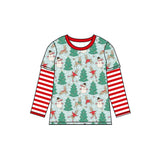Christmas tree deer snowman children shirt