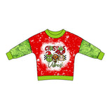 Christmas vibes green face long sleeves kids shirt