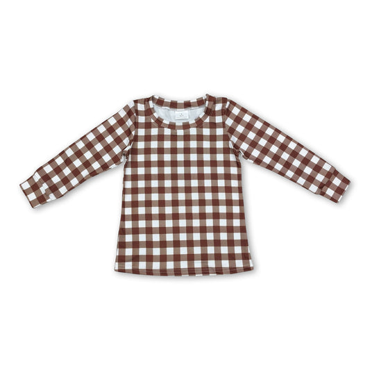 Long sleeves plaid baby boy shirt