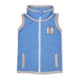 Sleeveless Christmas hat dog baby boy zip vest