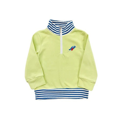 Long sleeves stripe air plane kids boys zip pullover
