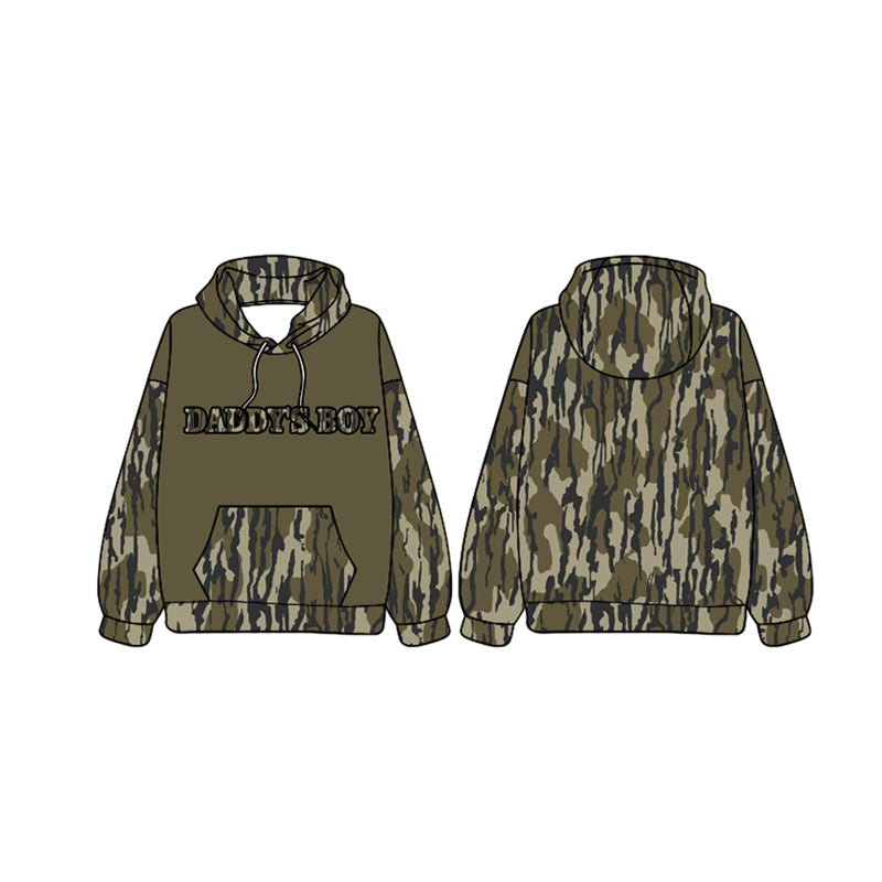 Long sleeves camo daddy's boy hoodie