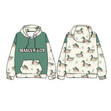 Mama's boy green duck kids hunting hoodie