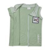 Sleeveless duck print baby boy zip vest