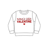 Mama's little valentine white kids boys shirt