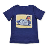Short sleeves navy duck kids boys hunting shirt