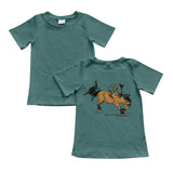 Short sleeves horse rodeo western kids shirt