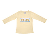 Long sleeves yellow dog kids boys shirt