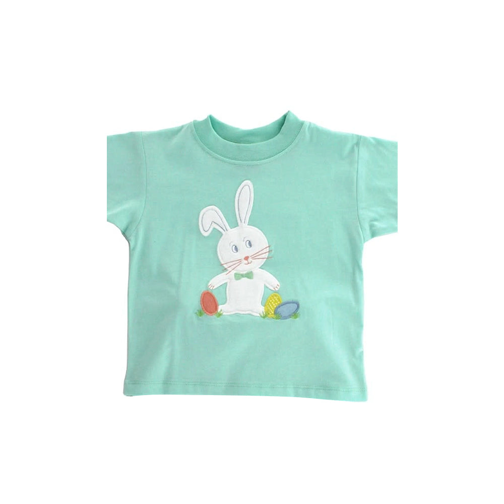 Short sleeves bunny eggs kids boys Easter shirt