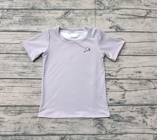 Short sleeves Grey dog kids boys shirt