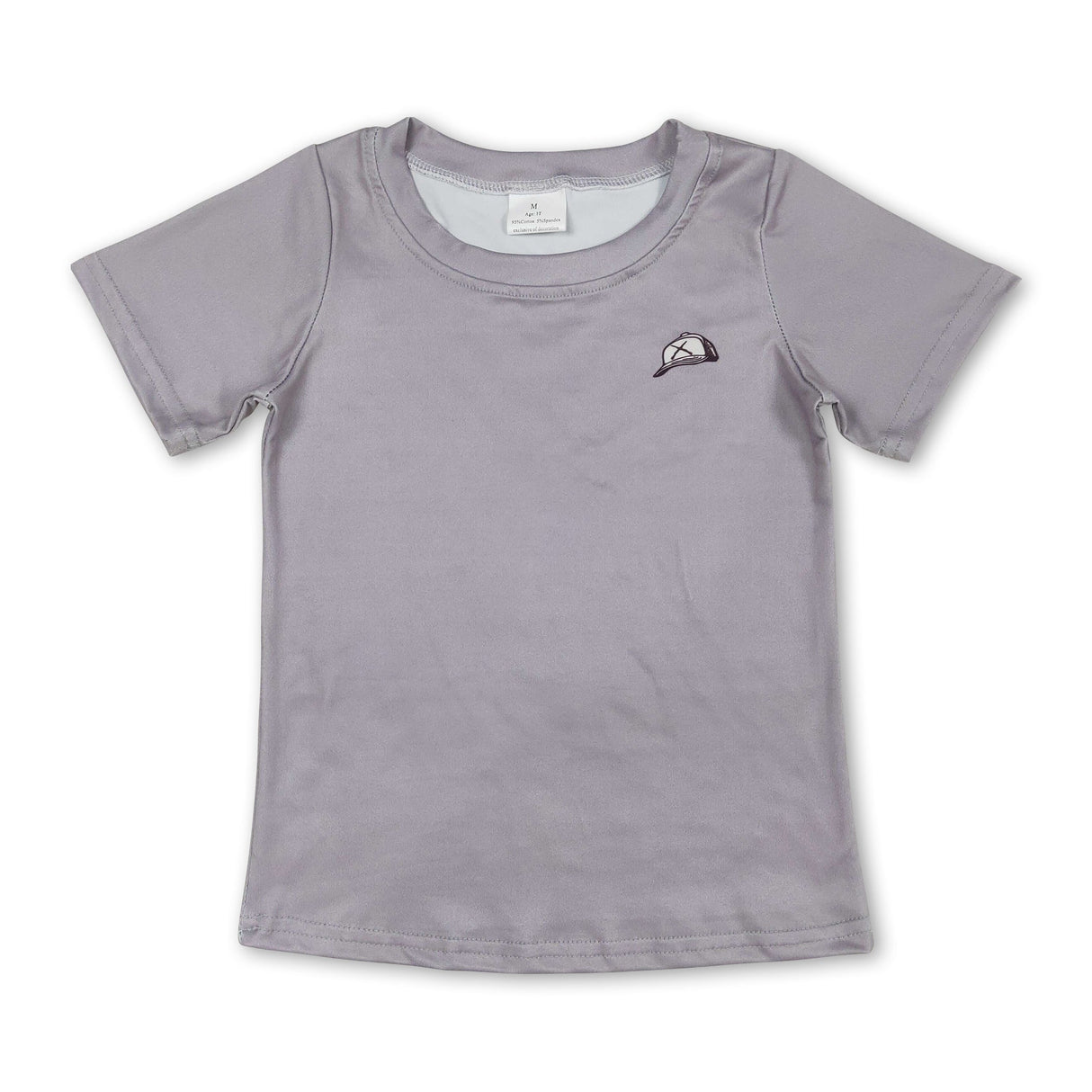 Short sleeves Grey dog kids boys shirt