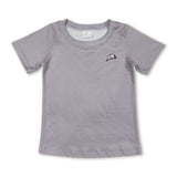 Short sleeves Grey dog kids boys shirt