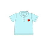 Aqua short sleeves apple kids boys back to school polo shirt