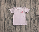 Grey short sleeves stars stripe duck boys 4th of july shirt