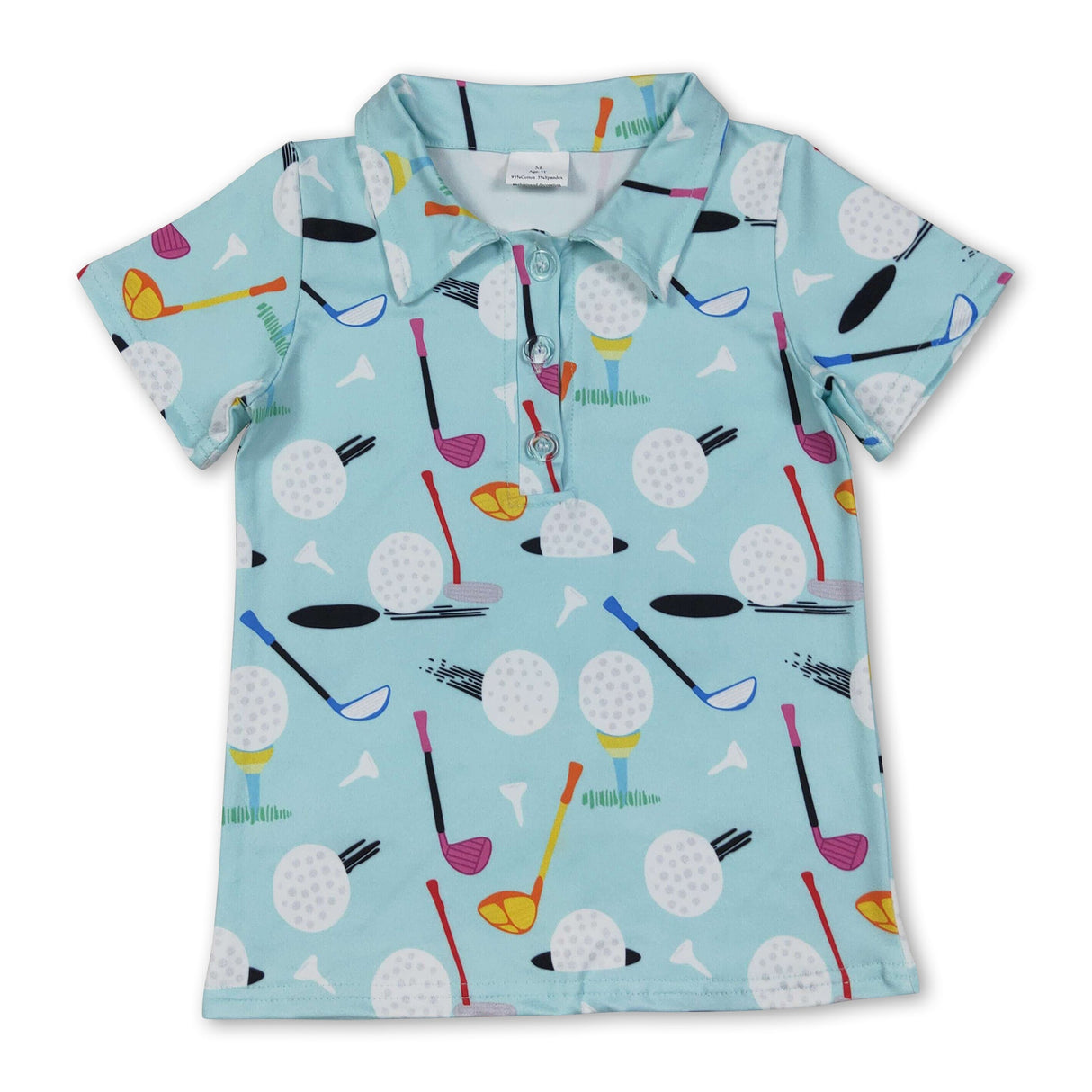 Short sleeves golf kids boys polo shirt