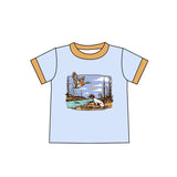 Short sleeves dog duck kids boys shirt