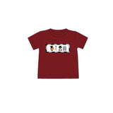 Short sleeves maroon kids boys Halloween shirt