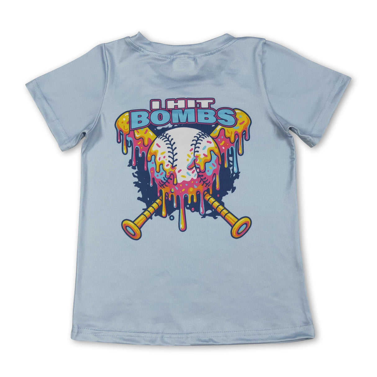 Light blue baseball kids boys summer shirt
