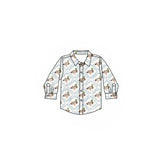 Long sleeves duck kids boys button down pajamas