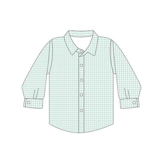 Long sleeves plaid baby boys button down shirt
