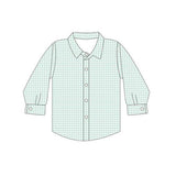 Long sleeves plaid baby boys button down shirt