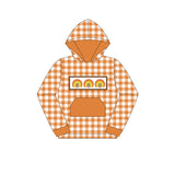 Long sleeves polka dots turkey pocket kids Thanksgiving hoodie