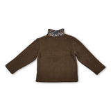 Brown camo long sleeves kids boys winter zipper pullover