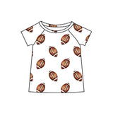 Short sleeves football baby boy raglan