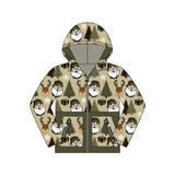 Camo Christmas hat santa kids hooded jacket