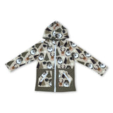 Camo Christmas hat santa kids hooded jacket