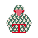 Long sleeves santa kids Christmas hooded jacket