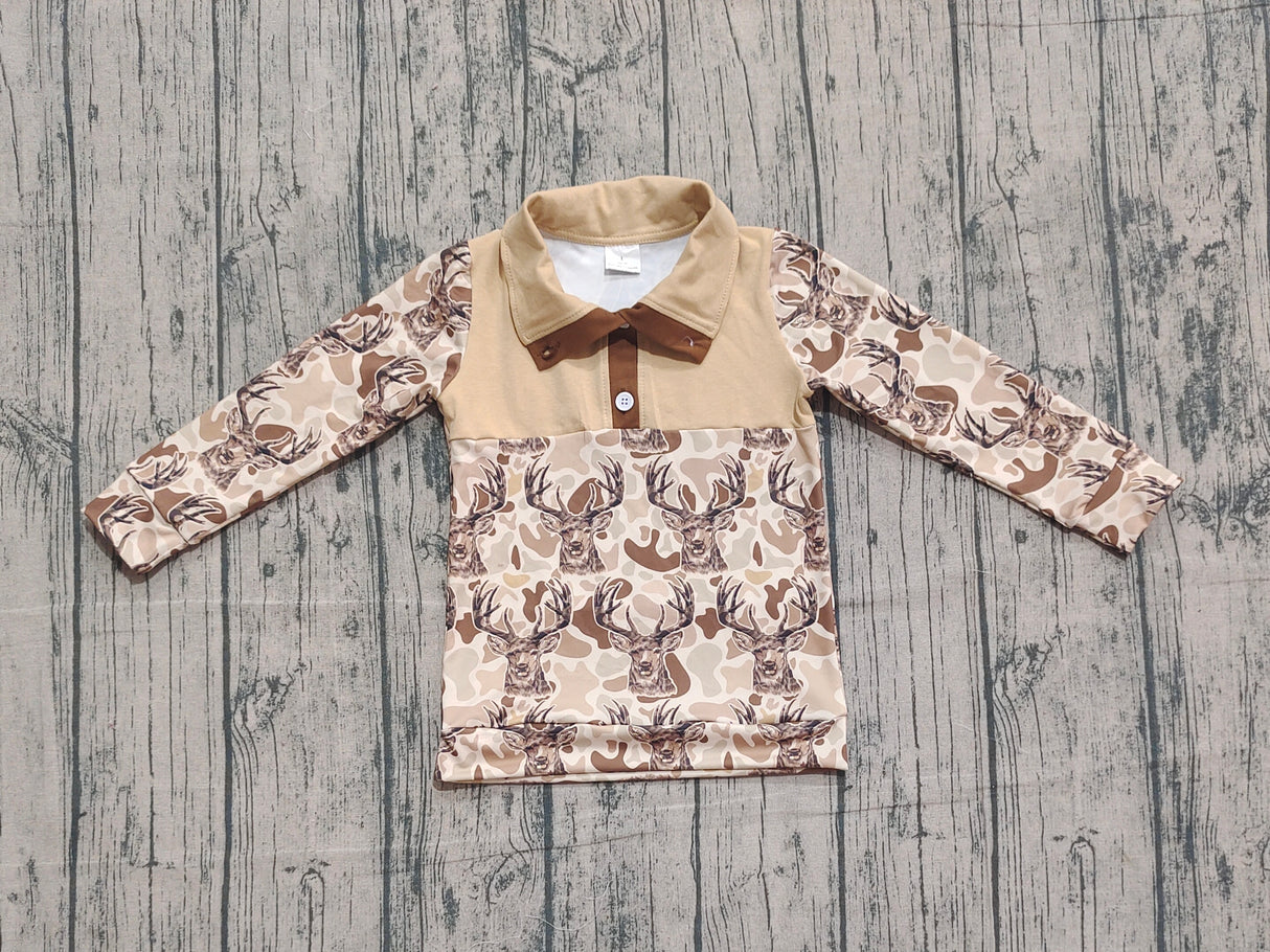 Long sleeves deer camo hunting kids boys hoodie
