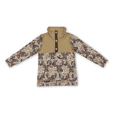 Long sleeves deer camo hunting kids boys hoodie