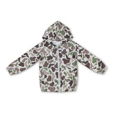Long sleeves camo hunting dog duck kids boys hooded jacket