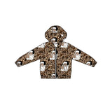 Long sleeves camo santa baby kids Christmas hooded jacket