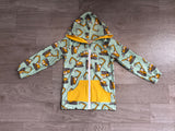 Long sleeves constructions pocket zipper boy hoodie
