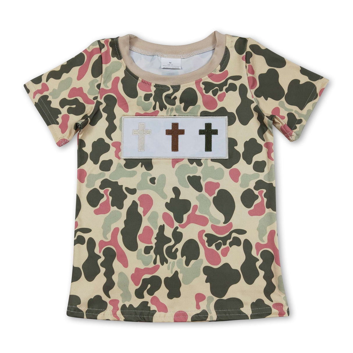 camo cross kids boys summer short top