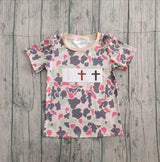 camo cross kids boys summer short top