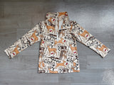 Long sleeves deer kids boys zipper pullover